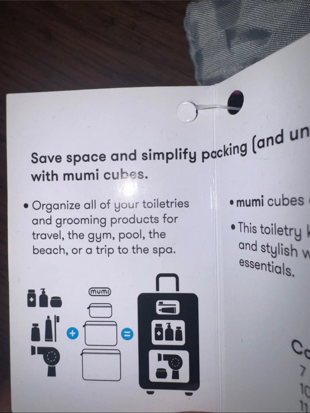 Mumi Silver Packing Hangable Cube C1.B.1R